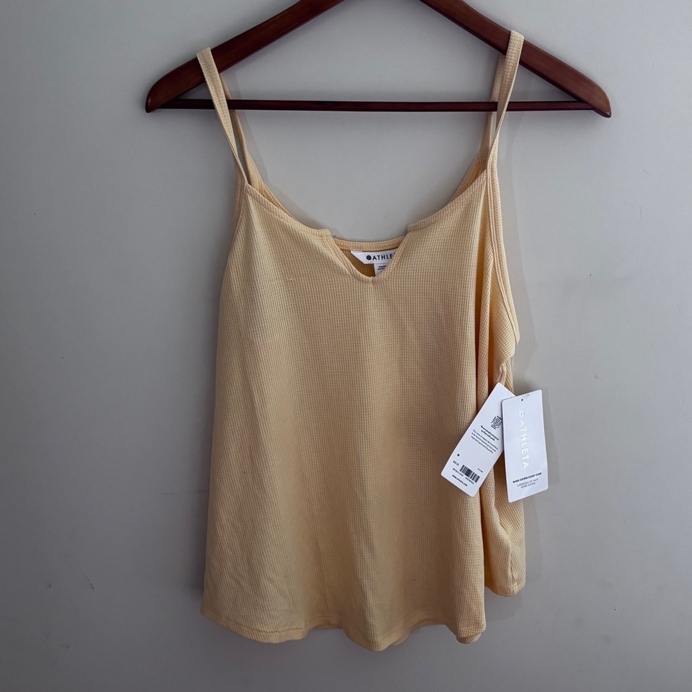NWT Athleta Wind Down Cami Butter Yellow Size: Medium